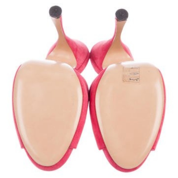 VIVIENNE WESTWOOD PINK SUEDE SLIDE SANDALS SLIP ON - Picture 5 of 5